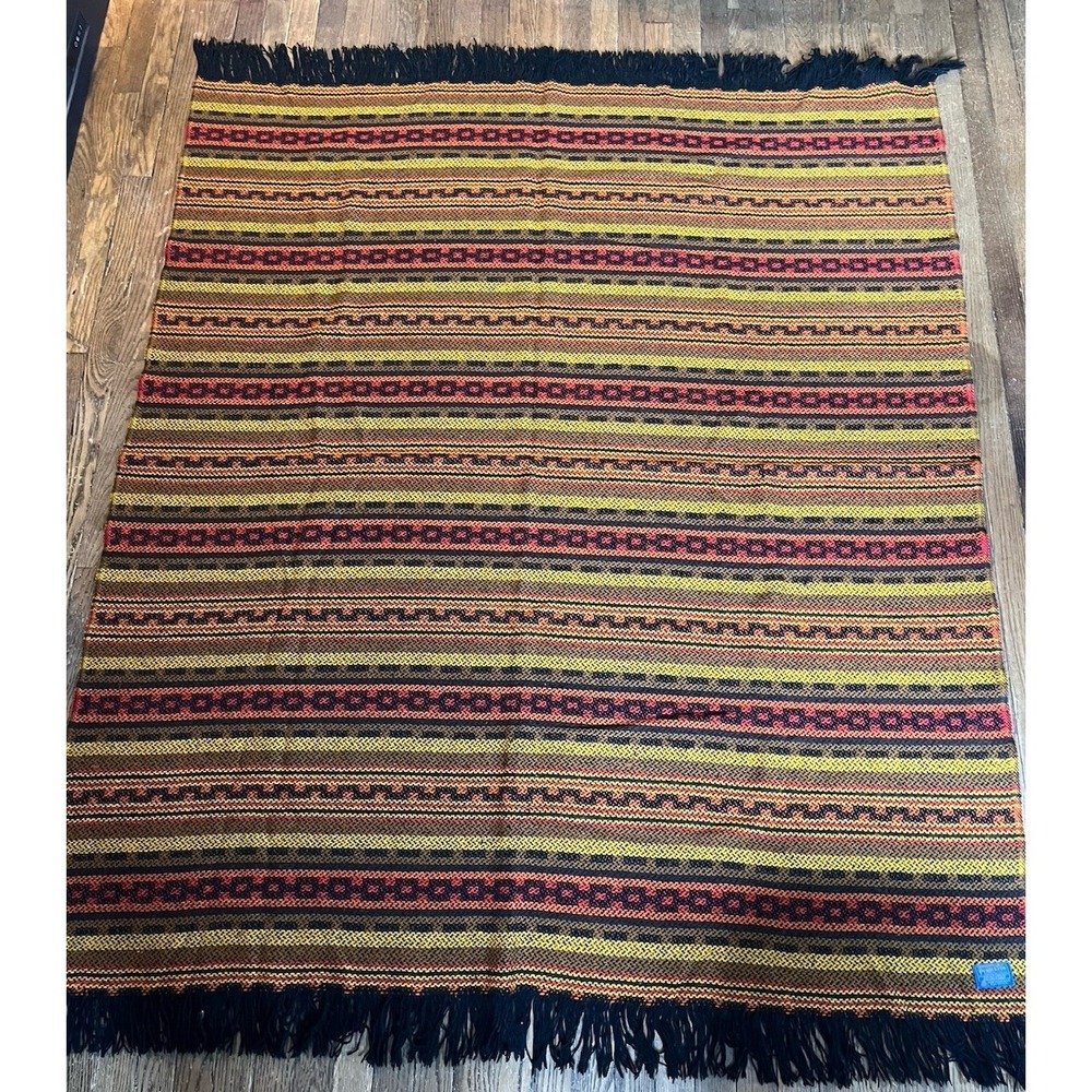Pendleton pure virgin wool blanket‎ 59"x72"Vintage 1960's WARM